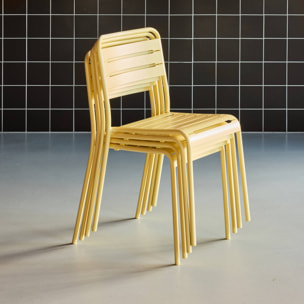 Chaise de jardin acier (lot de 4) AMÉLIA