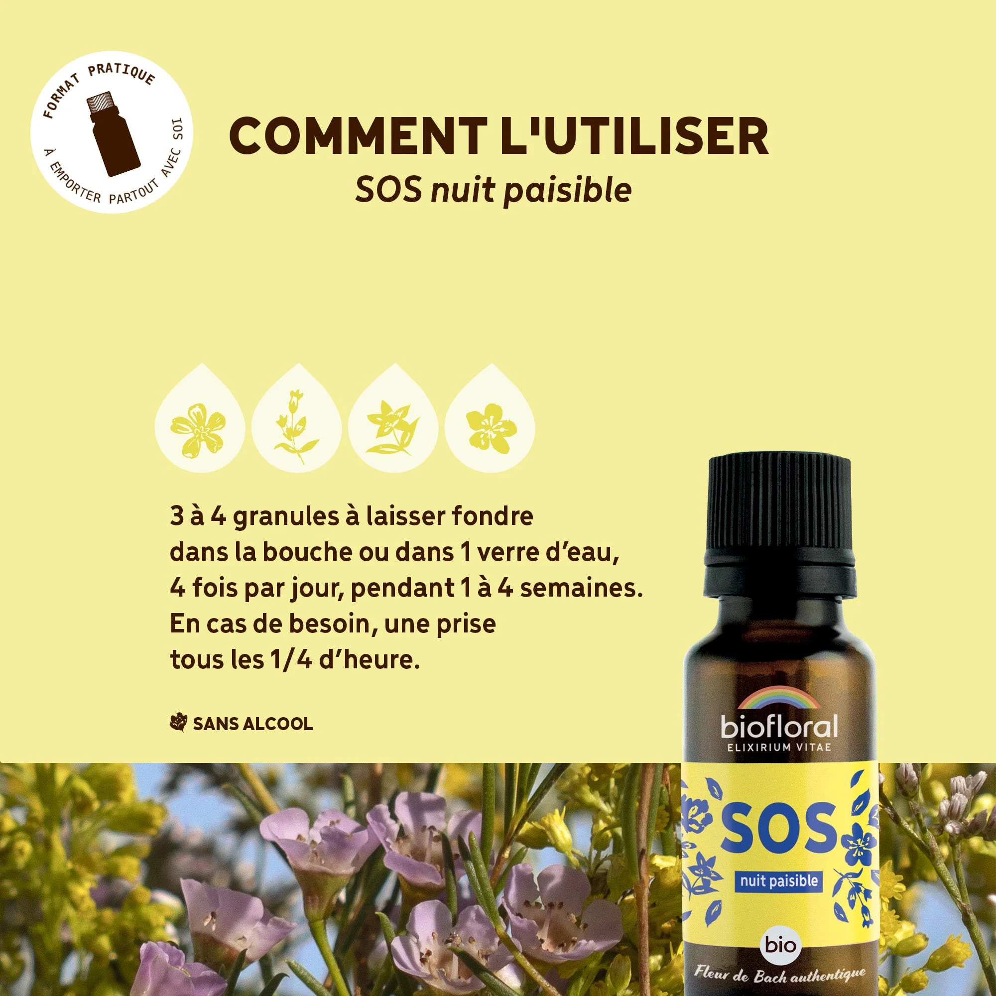 Biofloral - SOS Secours Nuit Paisible - Bio - 19,5 gr