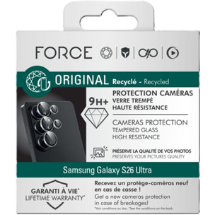 Protège écran FORCE GLASS objectif transparent x5 S26 Ultra
