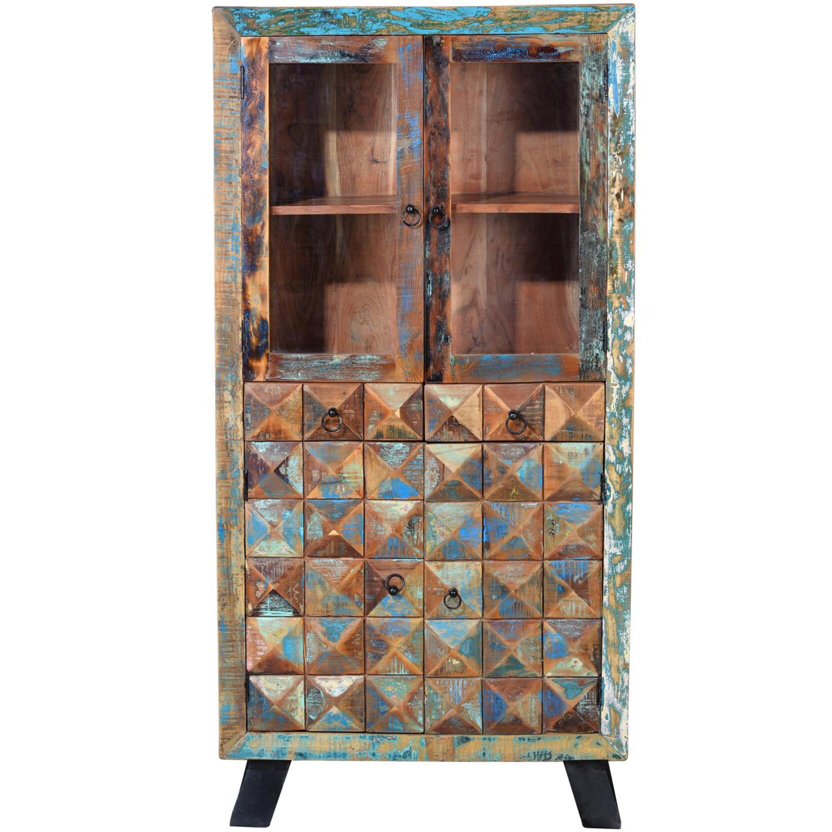 Vitrina - madera reciclada - 90x40x180cm