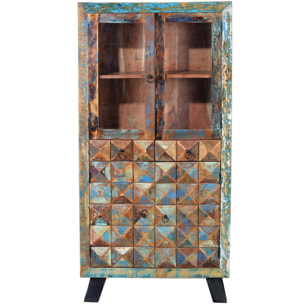 Vitrina - madera reciclada - 90x40x180cm