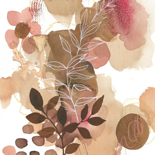 Affiche Bonheur floral Affiche + cadre en bois - Noir