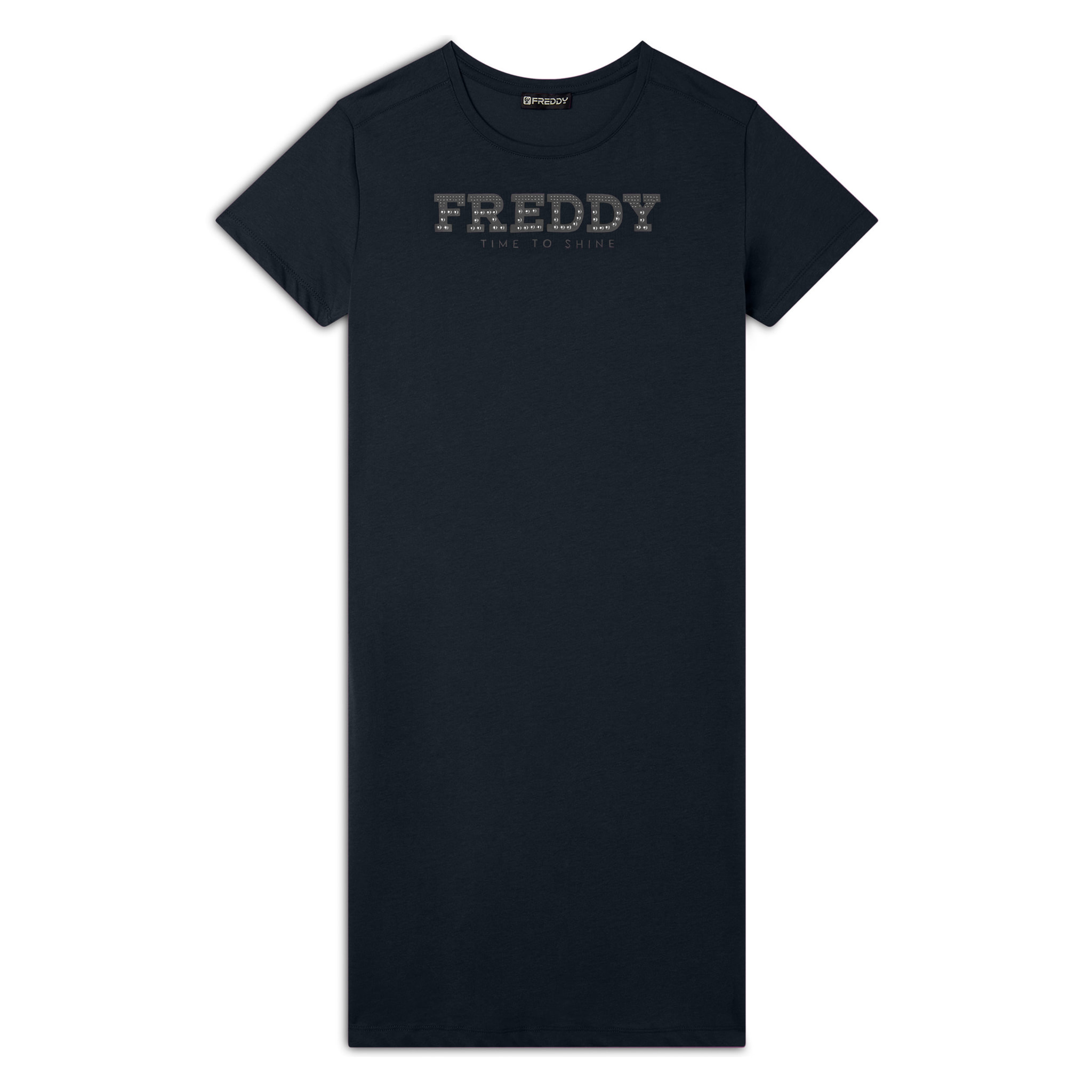 Vestito in jersey con perline dorate