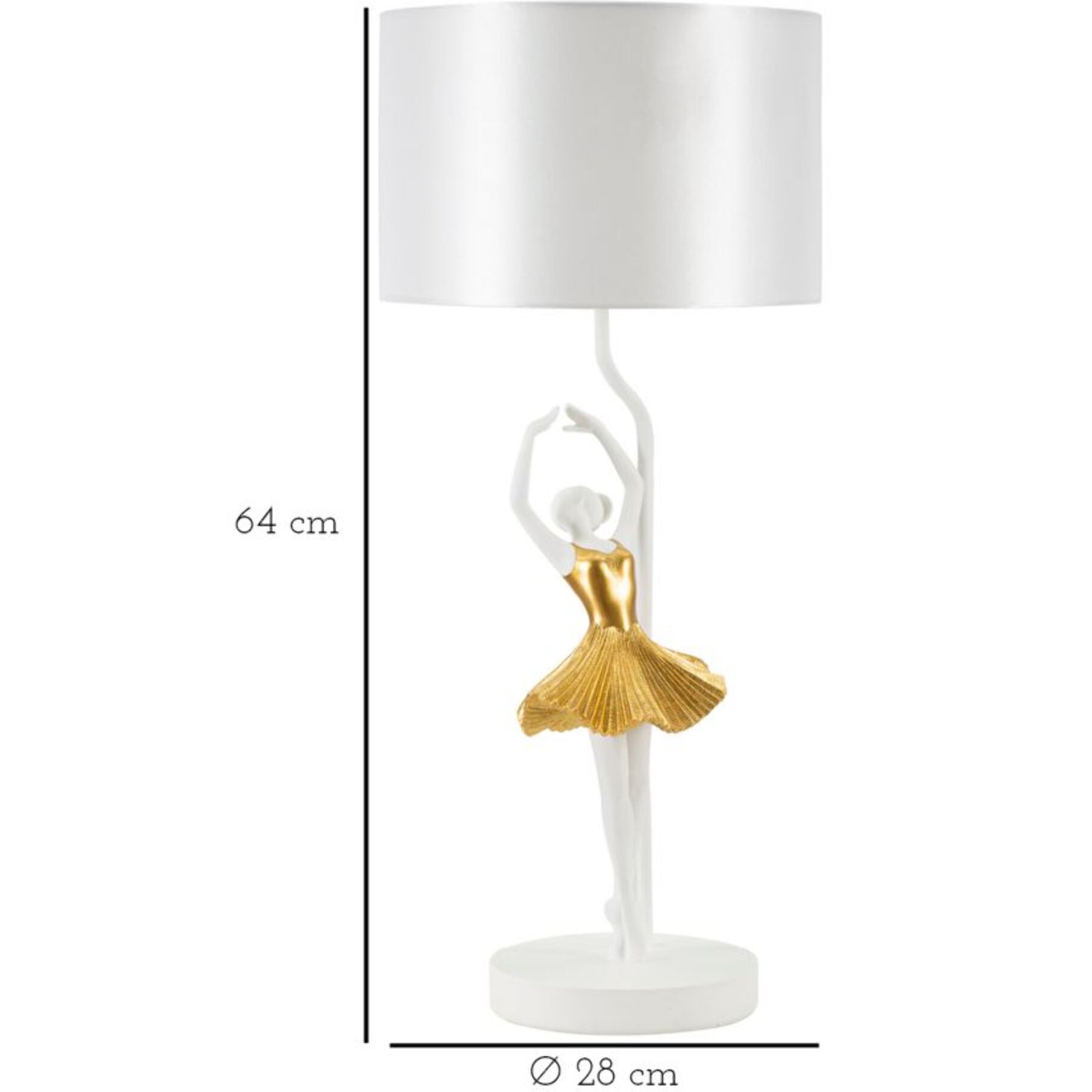 LAMPADA DA TAVOLO BALLERINA CM Ø 28X64