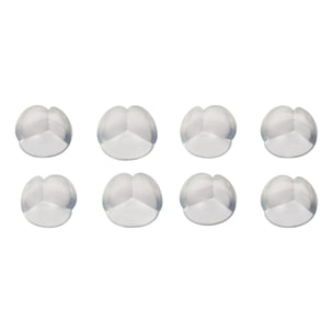 Lot de 8 protège-angles silicone transparent
