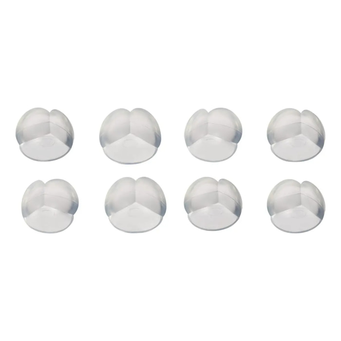 Lot de 8 protège-angles silicone transparent