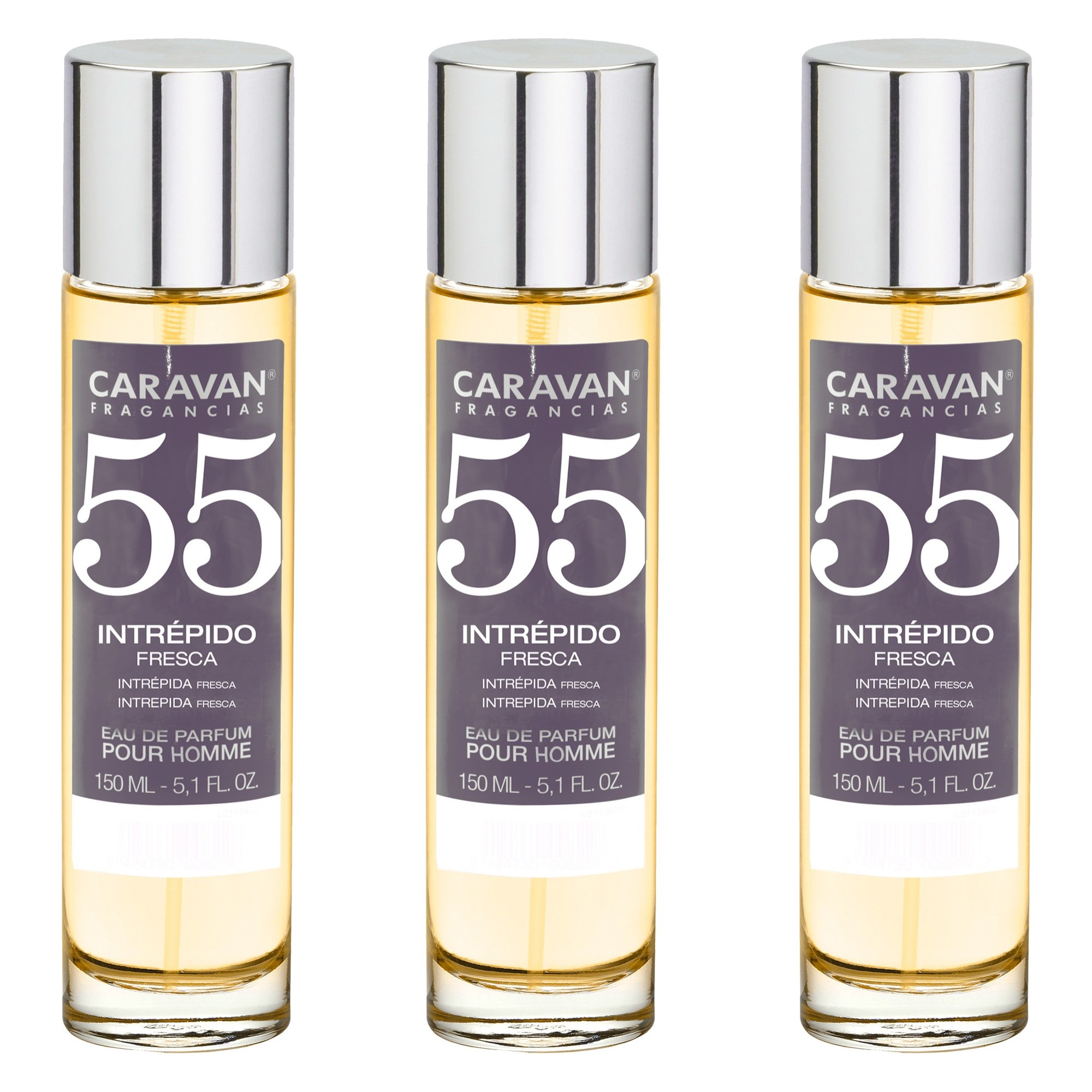 Caravan fragancias set de 3 frascos perfume de hombre nº55, de 150 ml
