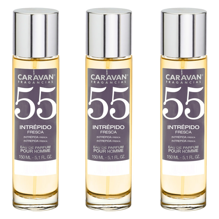 Caravan fragancias set de 3 frascos perfume de hombre nº55, de 150 ml