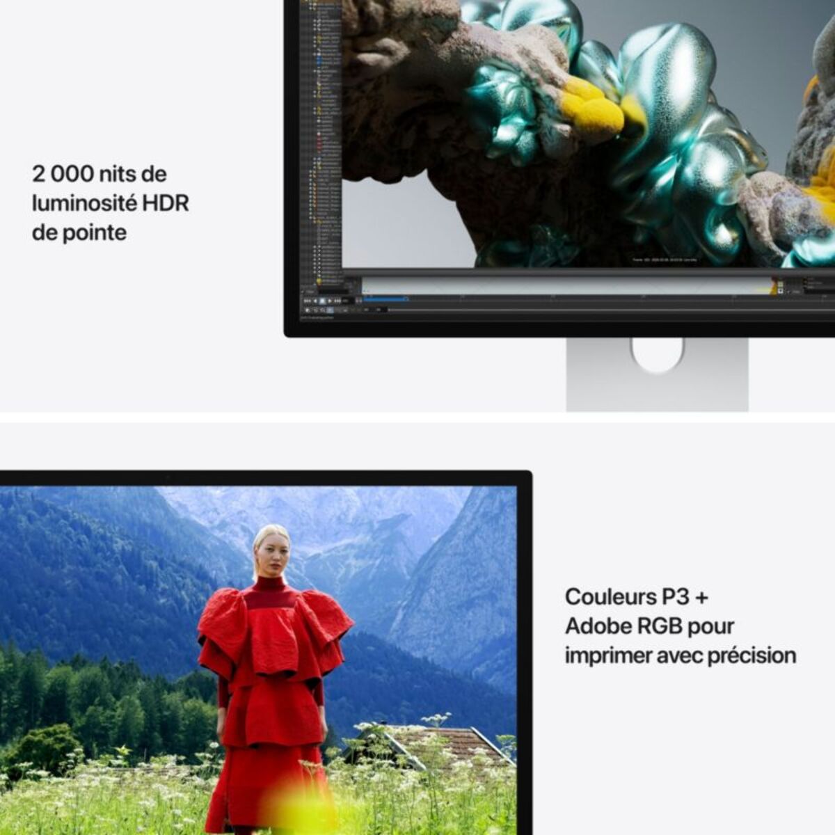 Ecran PC APPLE Studio Display 27'' 5K XDR Mini LED Verre Standard Pied inclinable