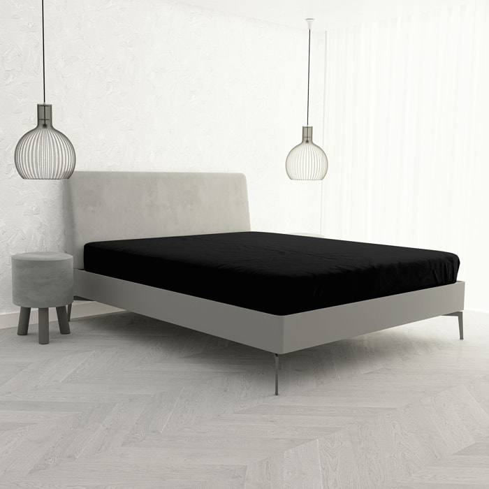 LENZUOLO SOTTO CON ANGOLI MAX COLOR, 100% COTONE MADE IN ITALY - MATRIMONIALE