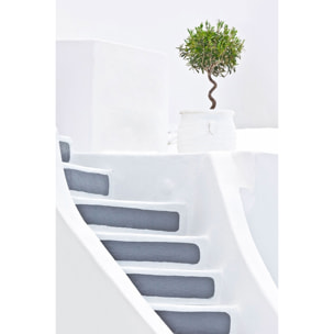 Tableau escalier blanc paros Toile imprimée