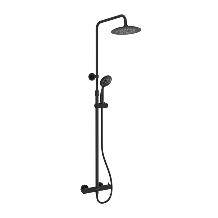 Colonne de douche Thermostatique finition Noire Mate - 133x28x52 cm - MOLLY BLACK