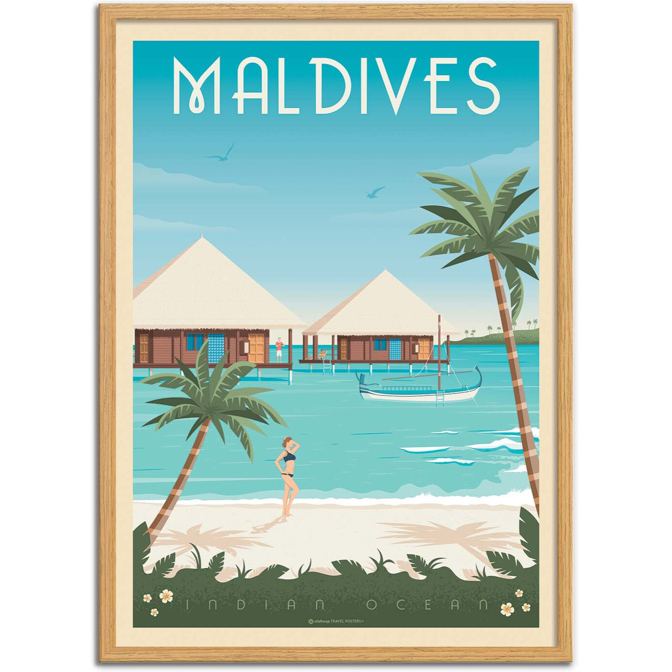 Affiche - Maldives - Olahoop Travel Posters