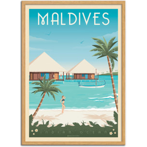 Affiche - Maldives - Olahoop Travel Posters