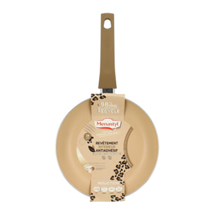 Poêle en aluminium 24cm motif léopard - tous feux LEOPARD