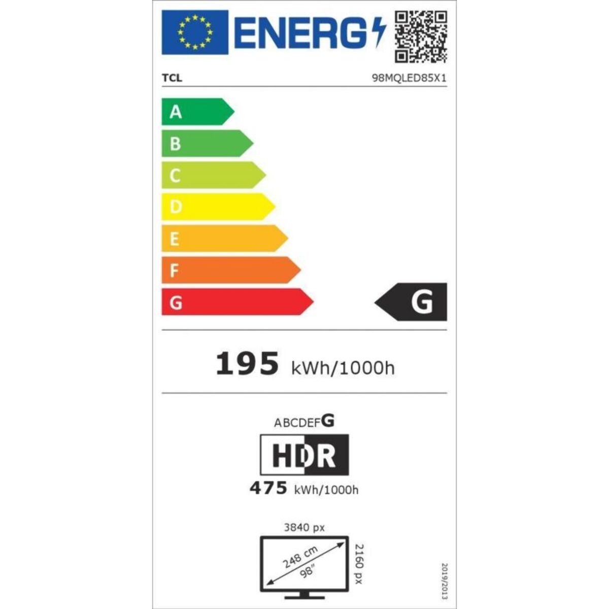 TV QLED TCL Mini LED 98MQLED85 2024