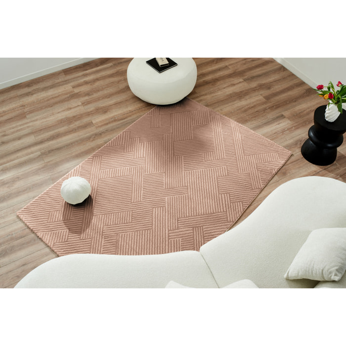 BIANCA - Tapis intérieur poils en relief Mocca