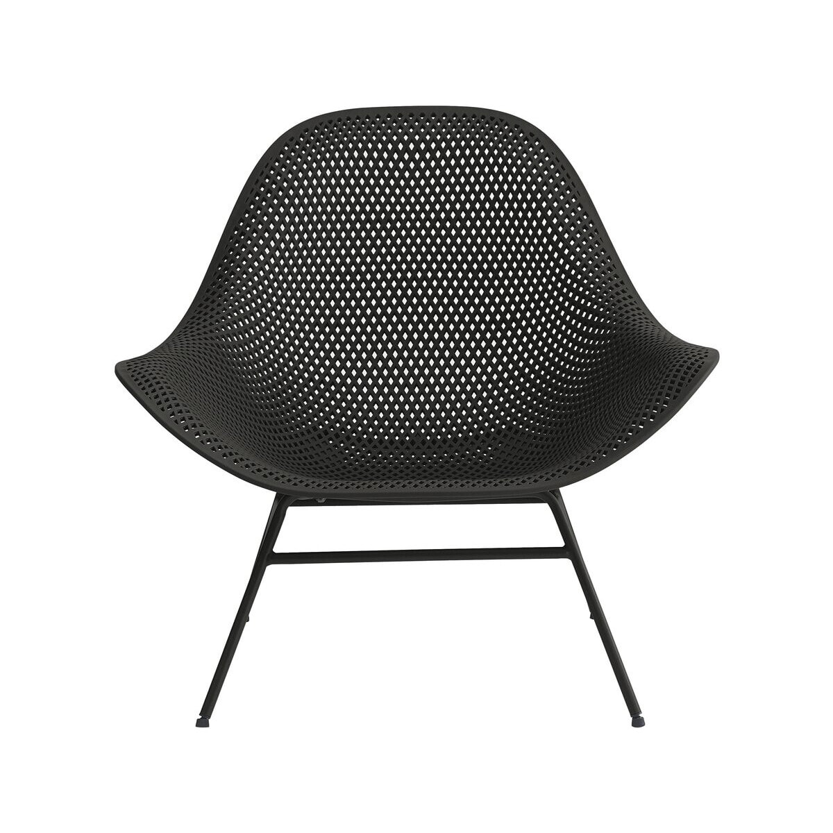 Lot de 2 fauteuils de jardin avec table basse "Soléna" - Noir