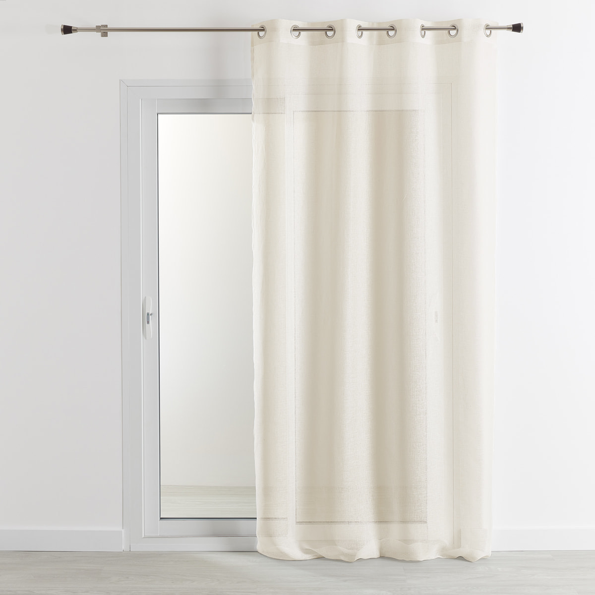 Rideau voilage 100% lin fluide - Ecru