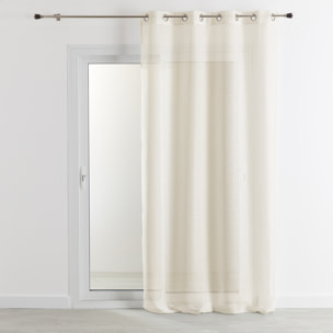 Rideau voilage 100% lin fluide - Ecru
