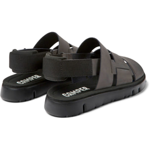 Sandalias - CAMPER Oruga - Marron - Piel (Becerro) / Tejido técnico (PET reciclado)