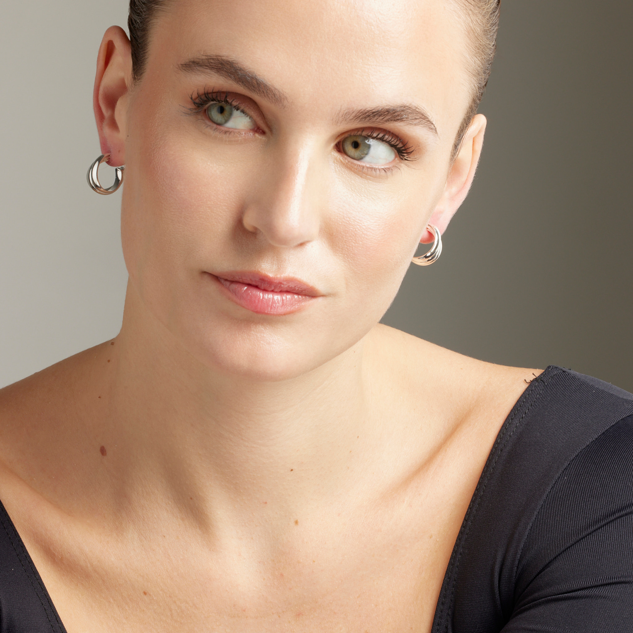 Pendientes Lux by Lux acabadoss en rodio