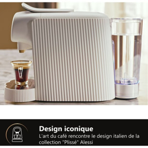 Cafetière à dosette PHILIPS LM9012/08 L'Or Barista Alessi Blanche, 19 bars