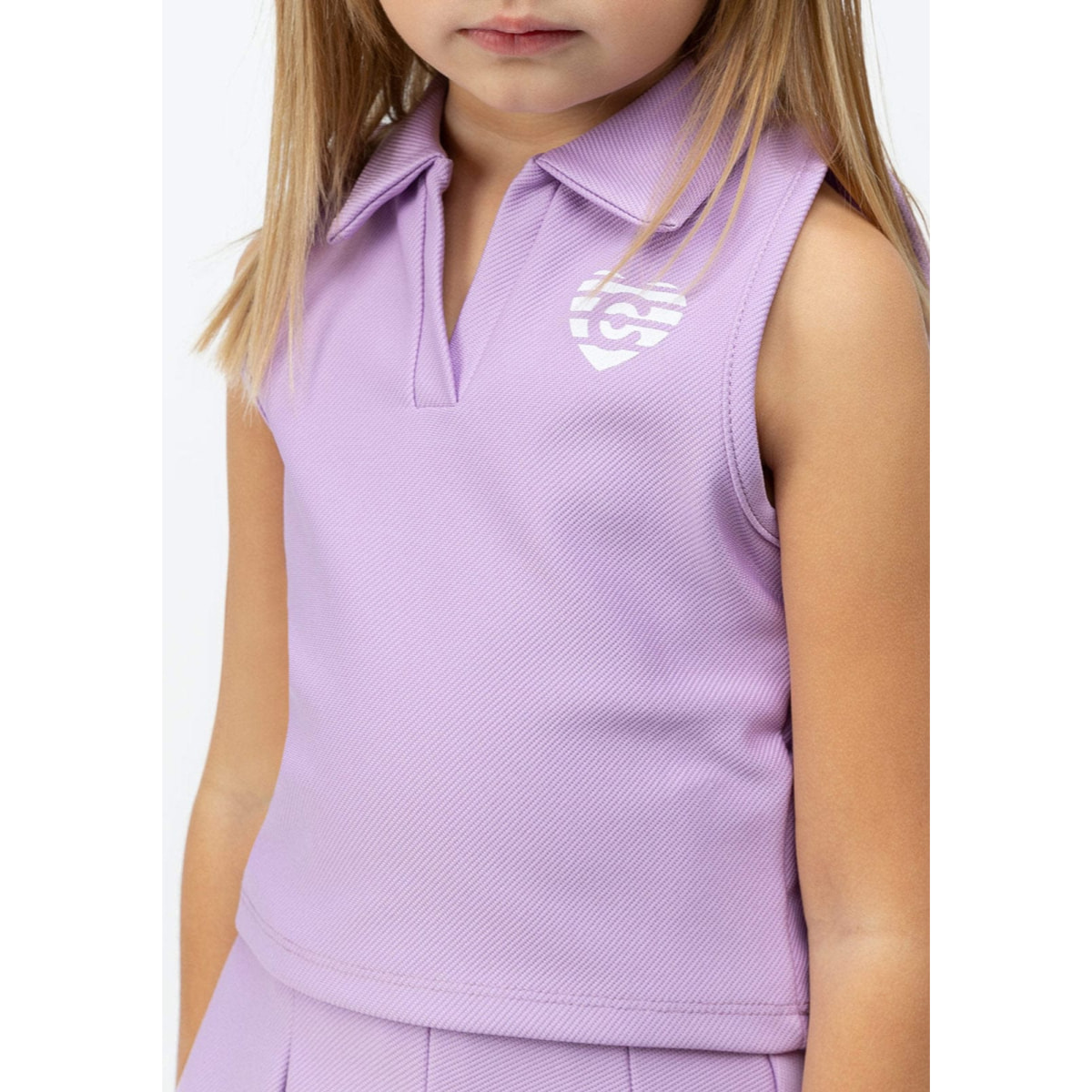 Camiseta De Niña Polo En Malva