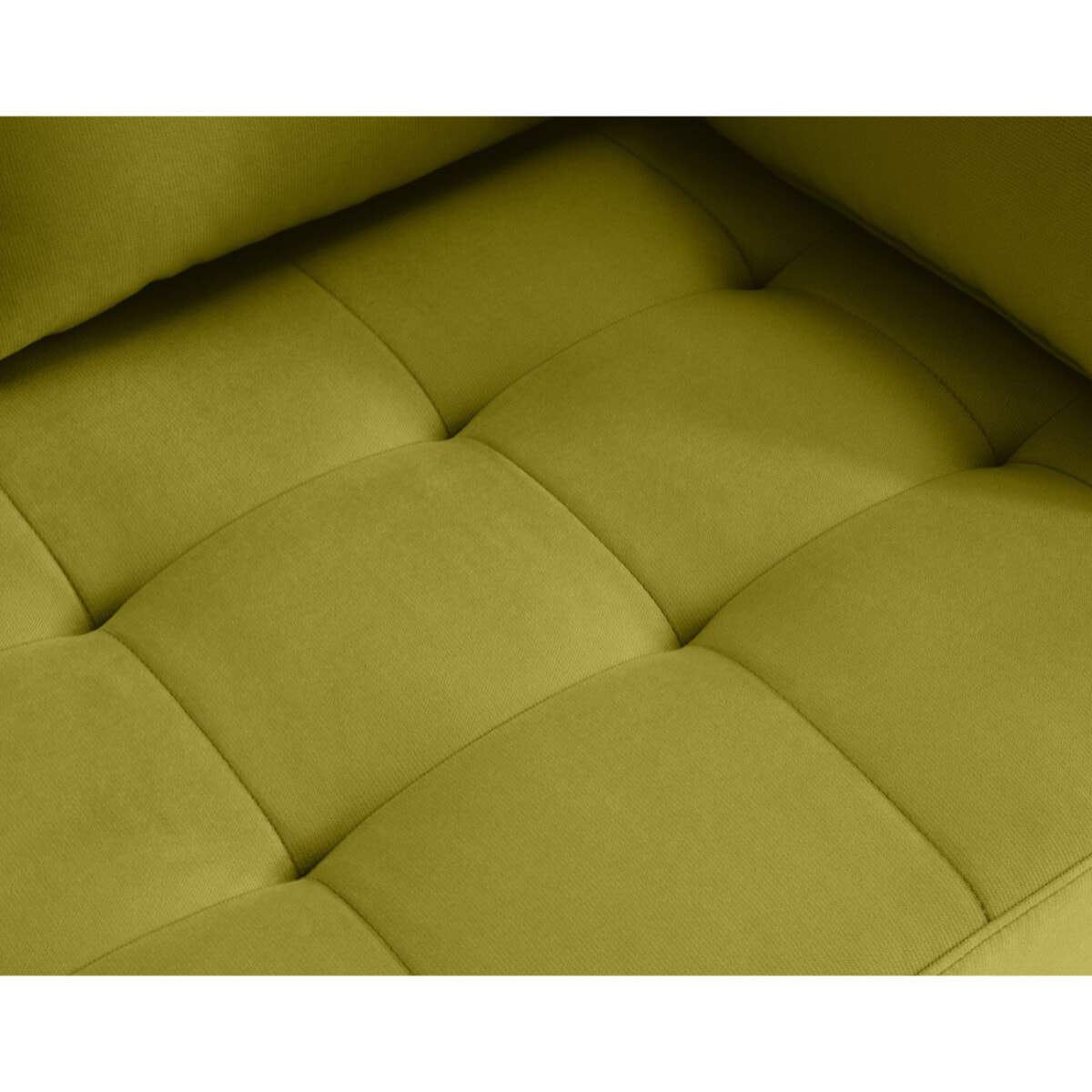 Anna - fauteuil avec poche en velours - pieds en bois - Vert Olive