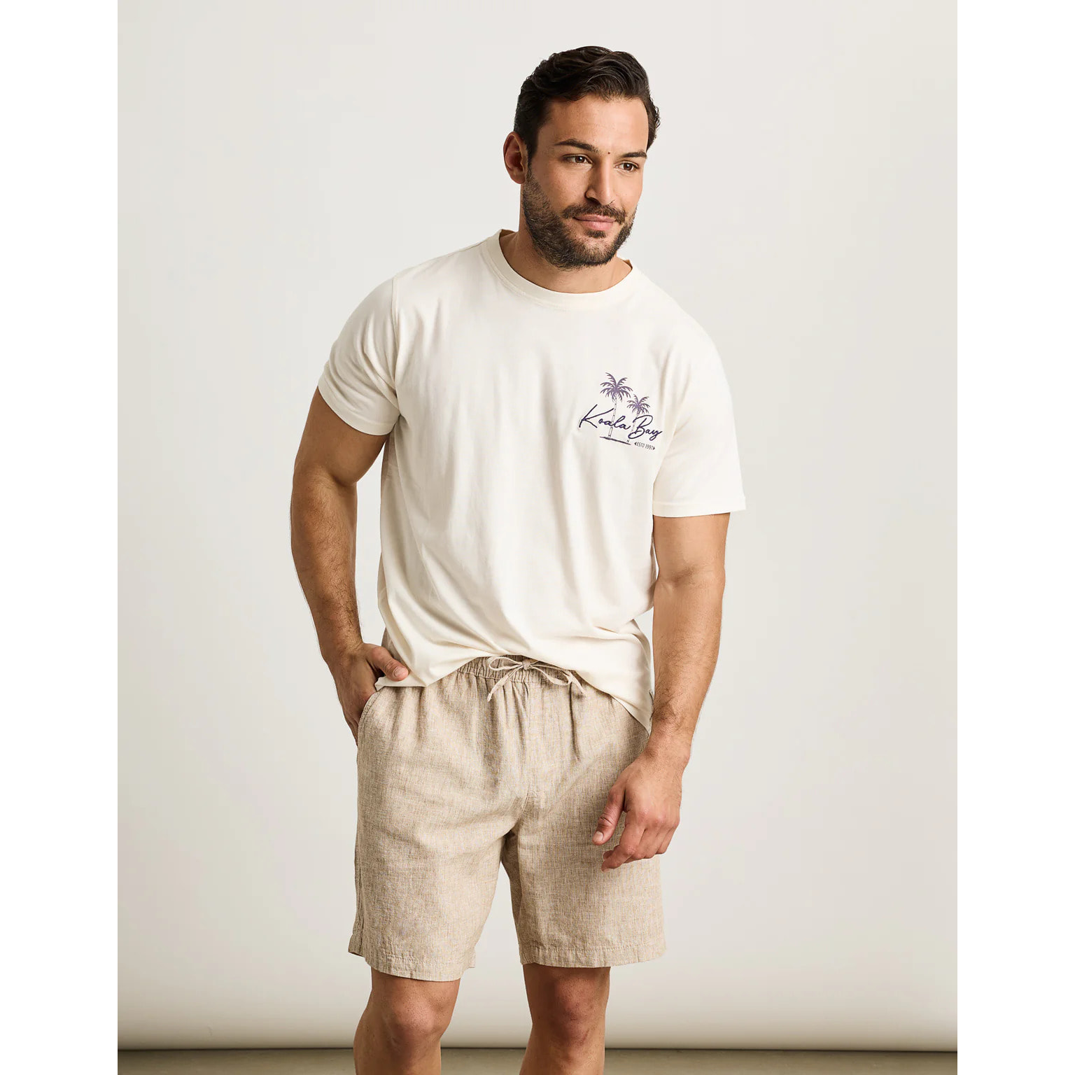 Camiseta Manga Corta Off White - Dawes