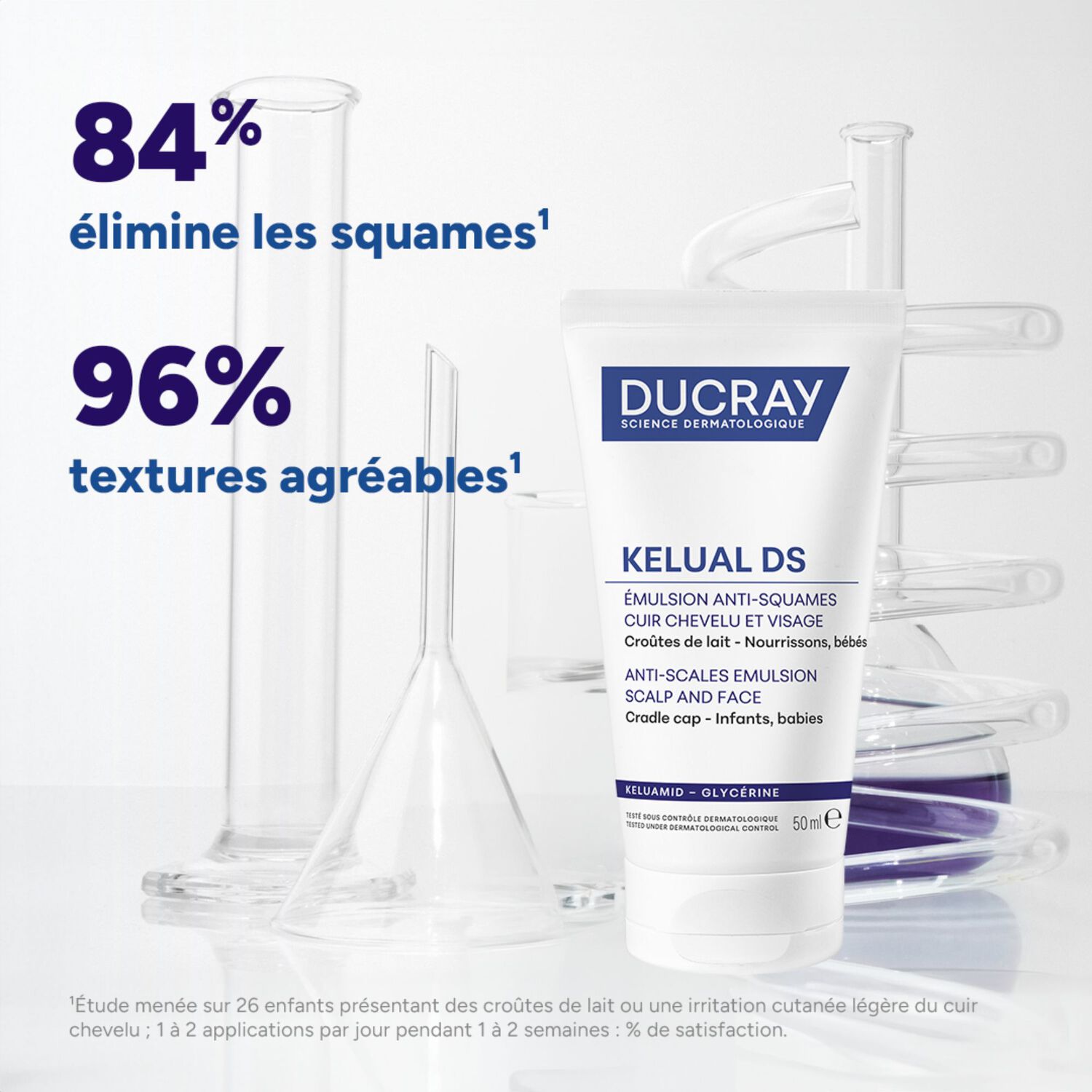 Kelual Ds - Émulsion Anti-Squames Cuir Chevelu et Visage 50 ml