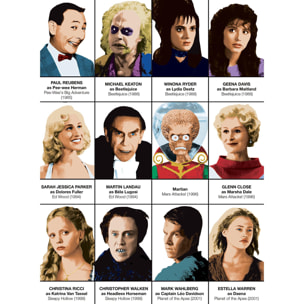 Affiche - Tim Burton characters - Olivier Bourdereau