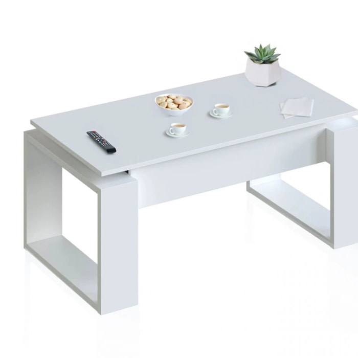 Mesa de centro elevable Neo Blanco Artik (Blanco Mate)