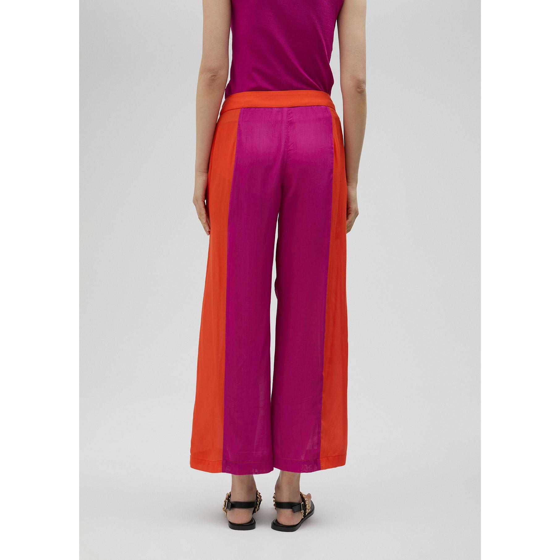 Pantaloni morbidi bicolori