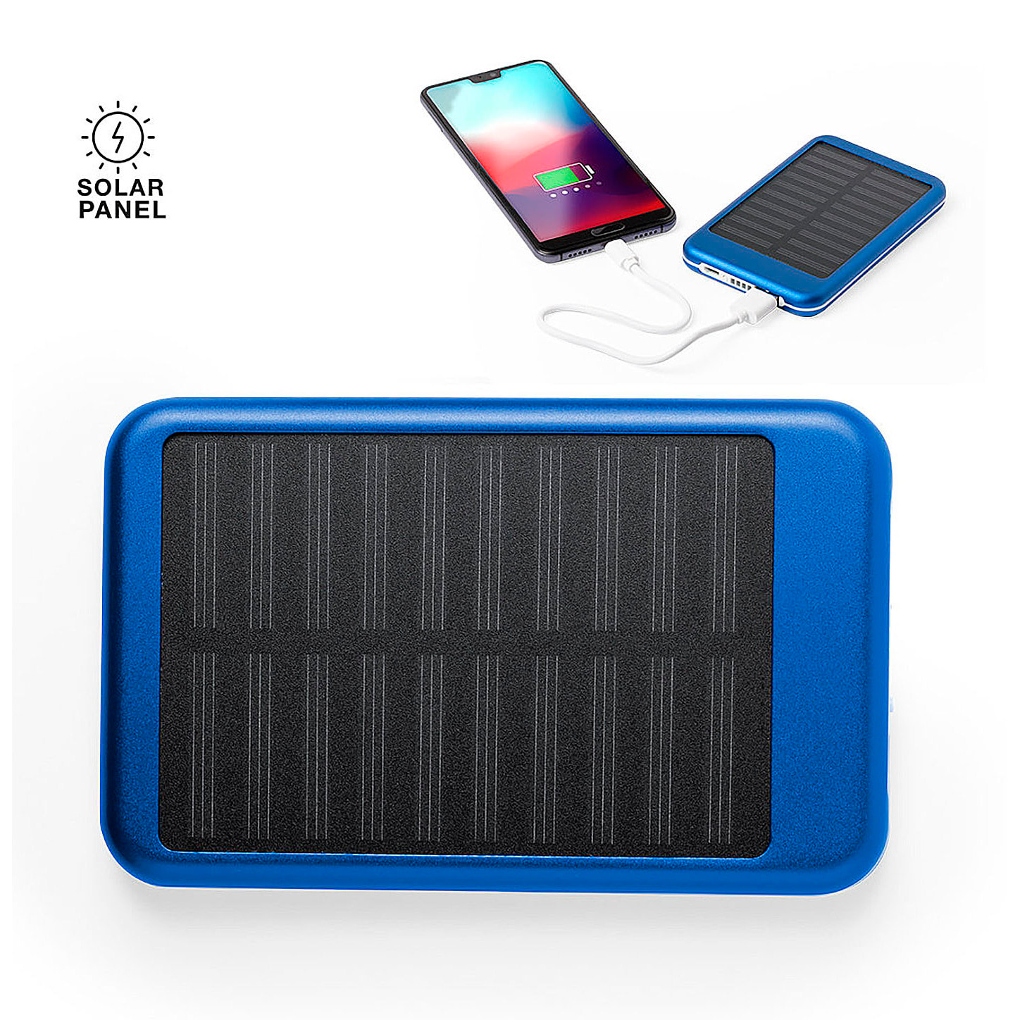 Power Bank 4000 mAh. Carga Solar. Salida USB. Entrada Micro USB