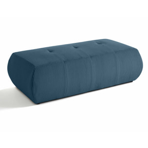 Onyx - pouf d'appoint - en velours côtelé - Bleu