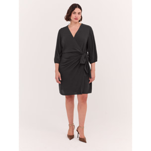 Fiorella Rubino - Vestito a portafoglio Joy in viscosa - Nero