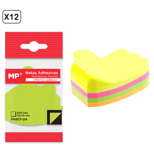 PACK 12 UNIDADES NOTAS ADHESIVAS 70 x 70 mm 200 HOJAS THUMBS UP