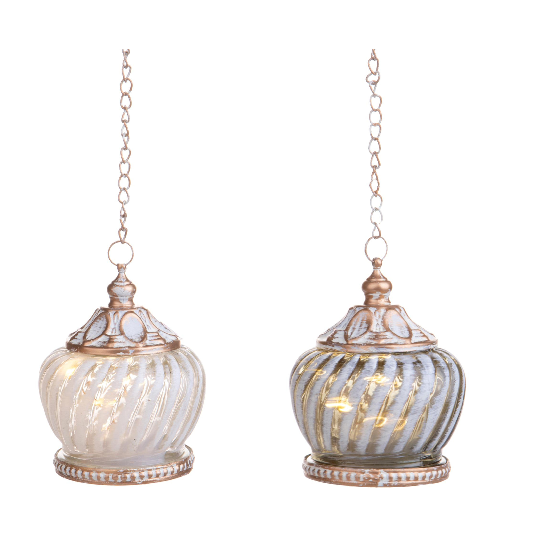 Mini Lanterna con Led - Pezzi 2 - 8xH10x8cm - Bianchi Dino SpA