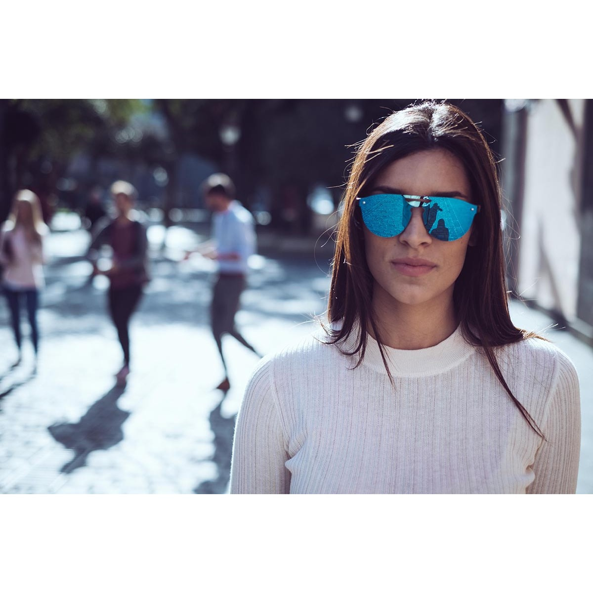 Gafas de sol OCEAN MODENA - Carey mate / Plana revo azul cielo