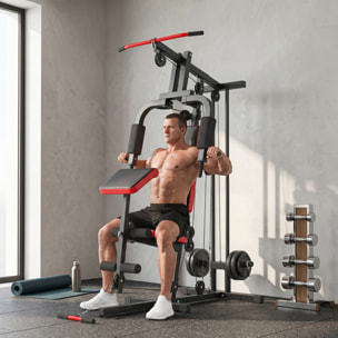 Station de musculation Fitness entrainement complet développé couché butterfly barre latissimus curler