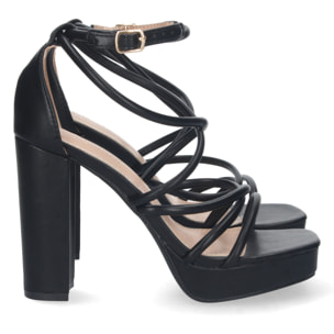 Sandalia de Tacon con Hebilla