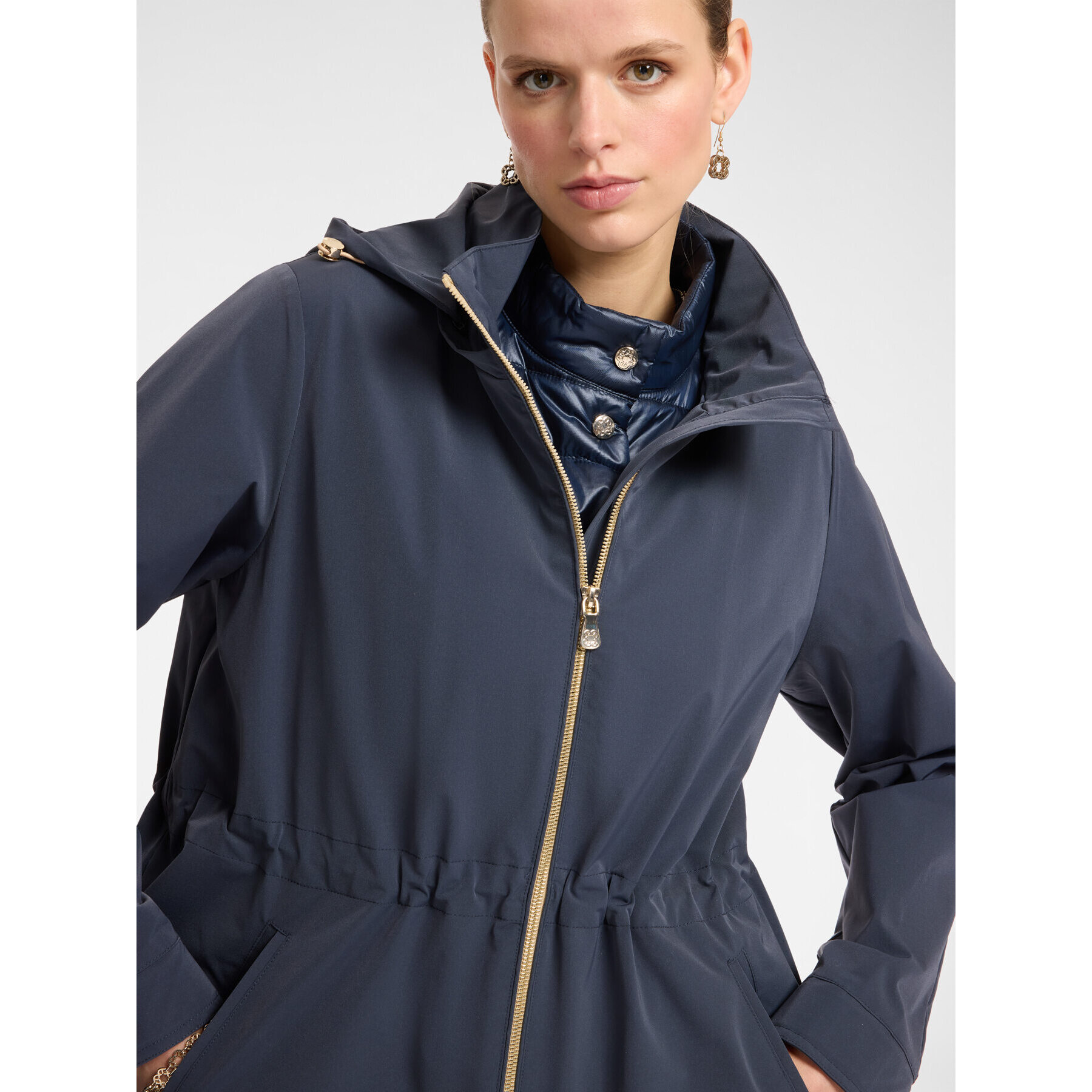 Elena Mirò - Parka corta desmontable - Azul