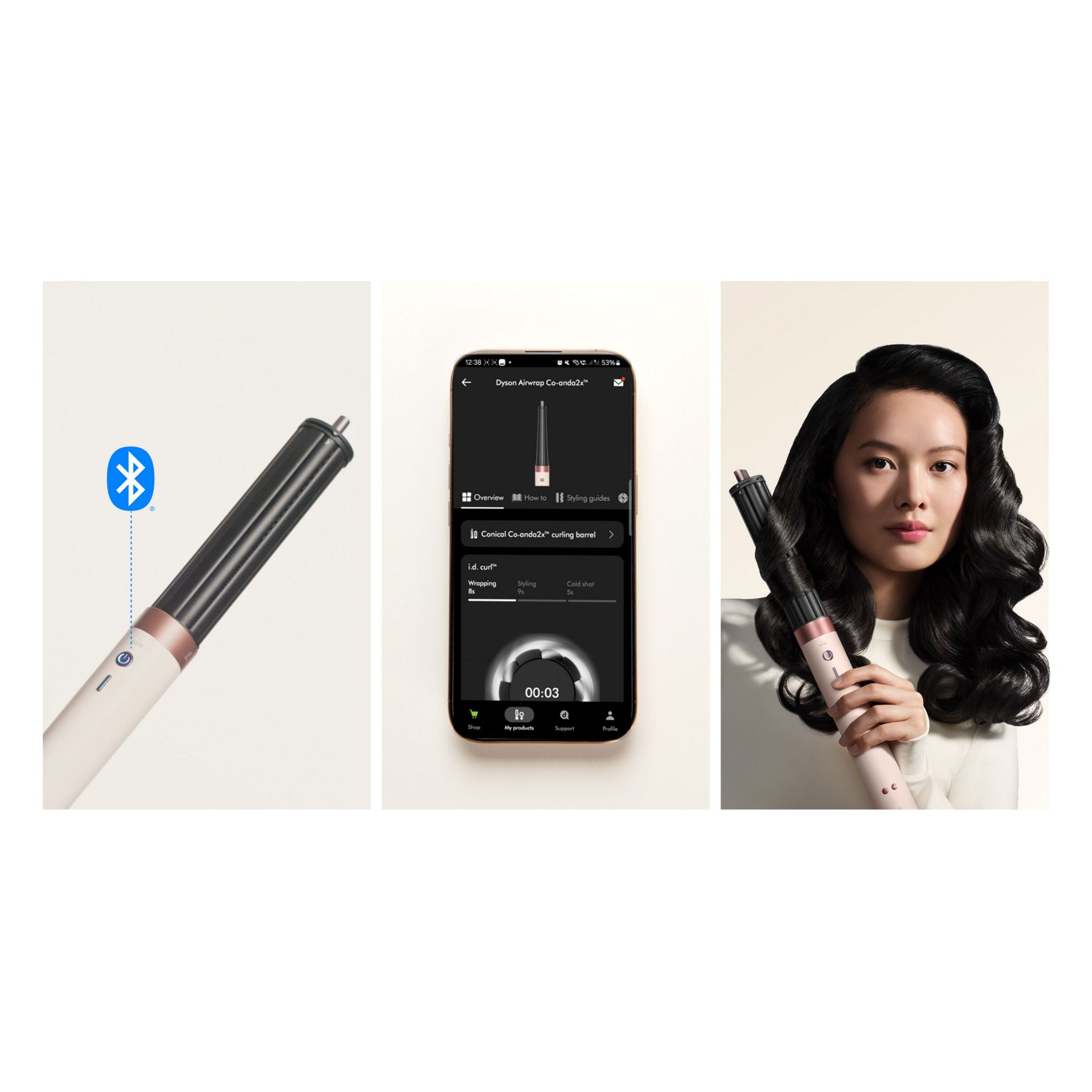 Styler asciugacapelli Dyson Airwrap Co-anda2x™ - Mossi e ricci (Cipria/Oro rosa)
