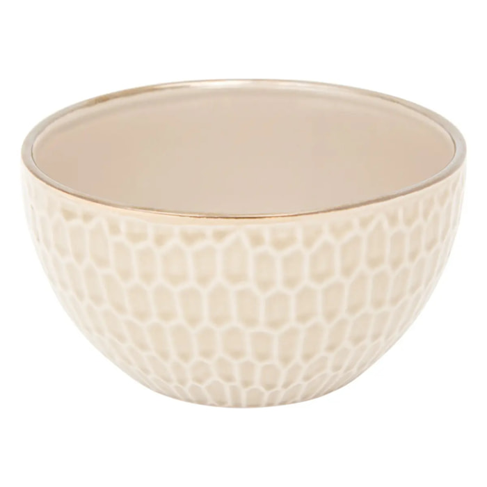 Bol à motifs Ella 65cl beige