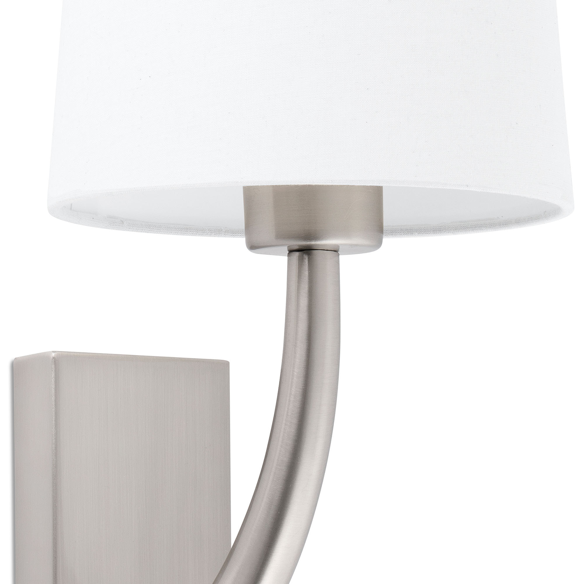 REM Lampe applique nickel mat/blanc