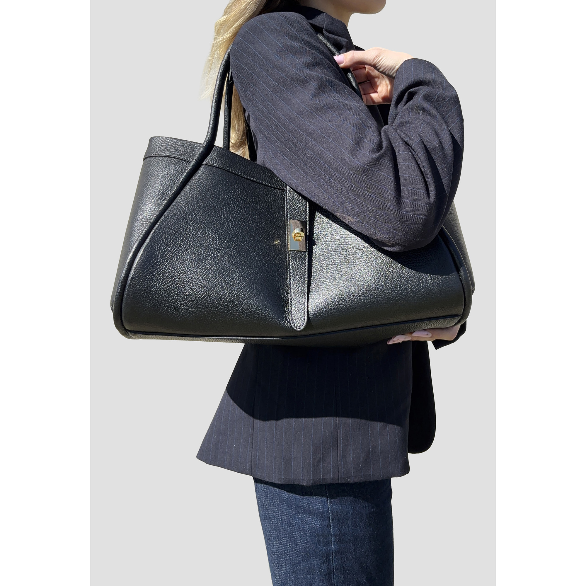 Borsa a Mano Elegante da Donna in Pelle Martellata