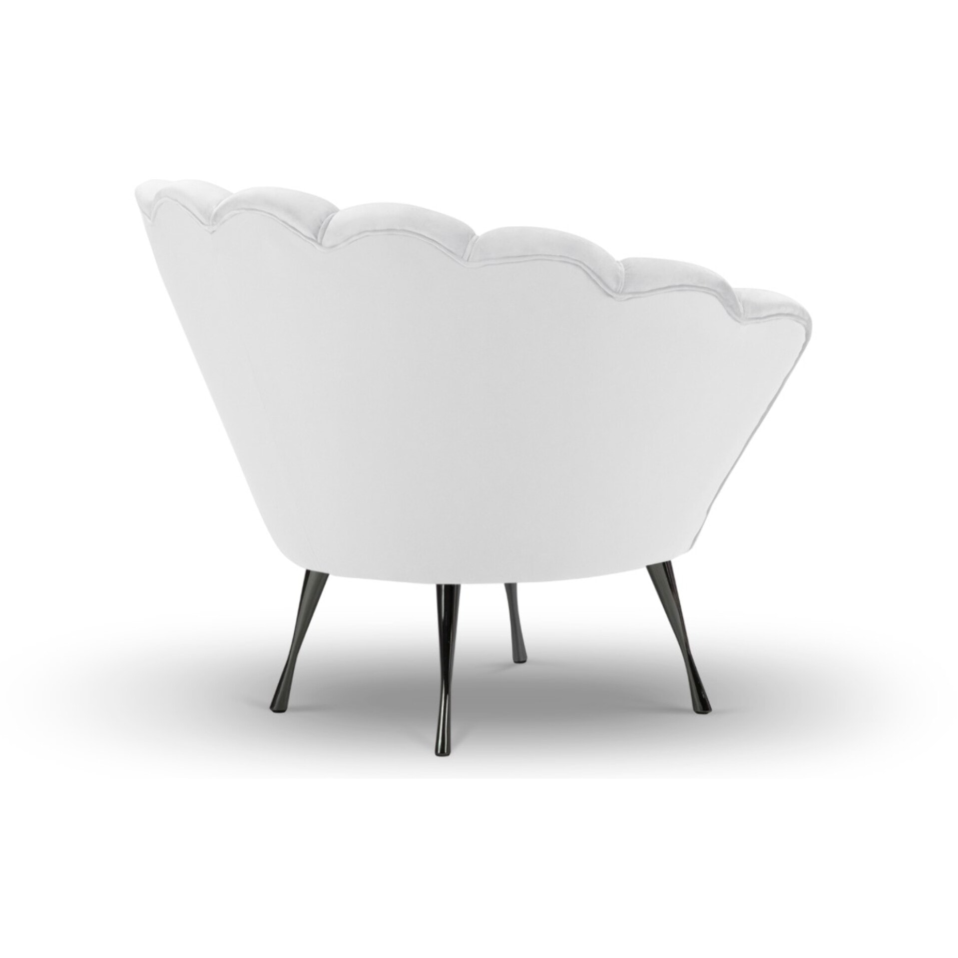 Fauteuil "Kingston" en velours gris clair
