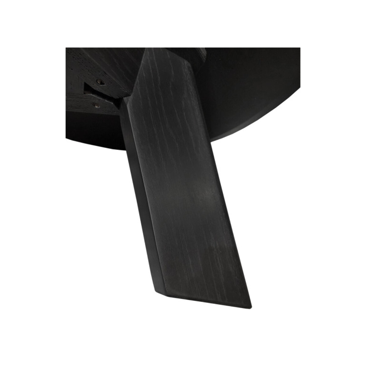 Table basse ronde en bois marron ou noir diam. 90cm - ANGEL