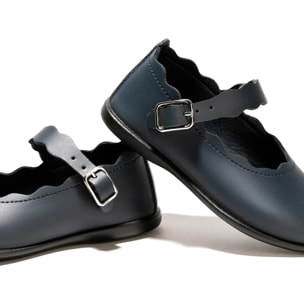 Bailarinas con Detalles en Azul Marino